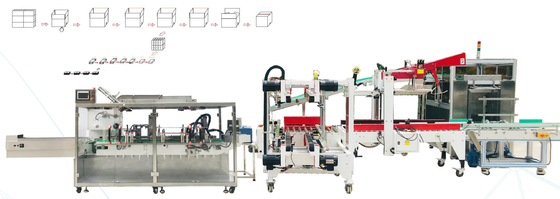 Transportando o encaixotamento totalmente automático da máquina de embalagem da caixa que forma o enchimento