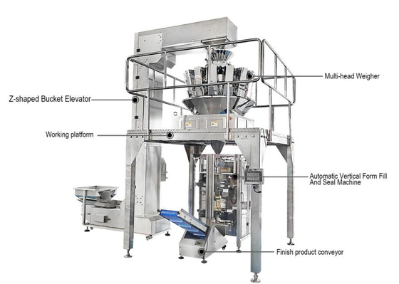 Filme automático vertical de CPP da máquina de embalagem do grânulo do filme de folha que pesa o elevador