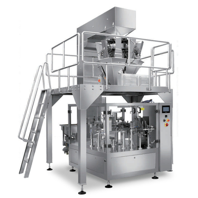 A máquina de embalagem automática giratória Premade do grânulo levanta-se o malote do reforço do zíper
