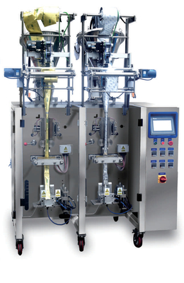 Linhas de dobro malote pequeno automático vertical dos petiscos da máquina de embalagem do grânulo