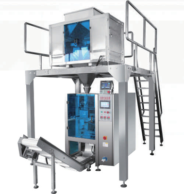 Empacotador automático do pesador de Multihead das cabeças do meio 4 da máquina de embalagem do grânulo de Vffs