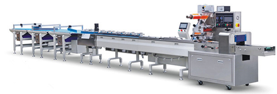 Do pão horizontal automático da máquina de empacotamento do alimento do biscoito correia da alimentação de embalagem