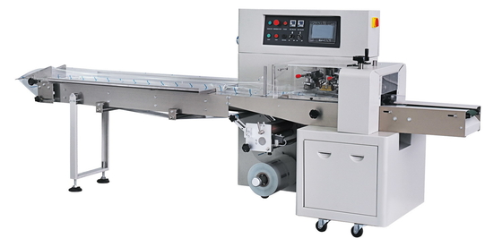 Filme que puxa a máquina giratória horizontal do selo da suficiência do formulário da máquina de embalagem do fluxo