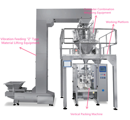 A máquina de embalagem automática vertical do grânulo de Premade levanta-se o peso de Doypack