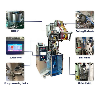 A máquina de enchimento automática líquida do saquinho cola a máquina de embalagem do saquinho da ketchup