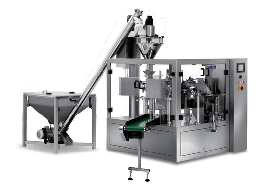A máquina de selagem de enchimento Premade do malote giratório totalmente automático do grânulo ensaca o empacotamento