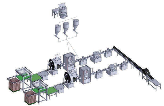 Máquina tampando de enchimento do eixo helicoidal automático linear da máquina de embalagem do pó