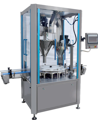 Máquina tampando de enchimento do eixo helicoidal automático linear da máquina de embalagem do pó