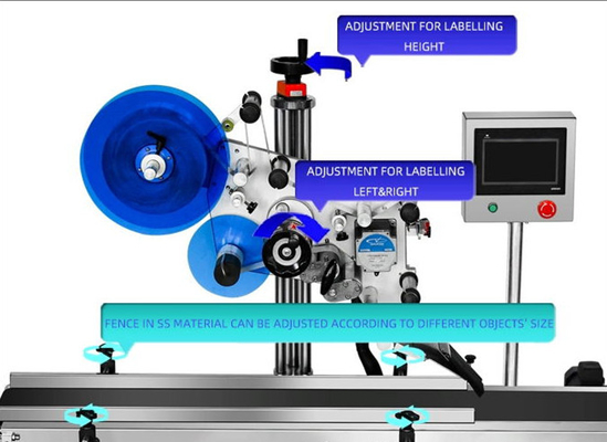 Um detergente da máquina de etiquetas do lado máquina de embalagem automática da caixa etiqueta autoadesiva